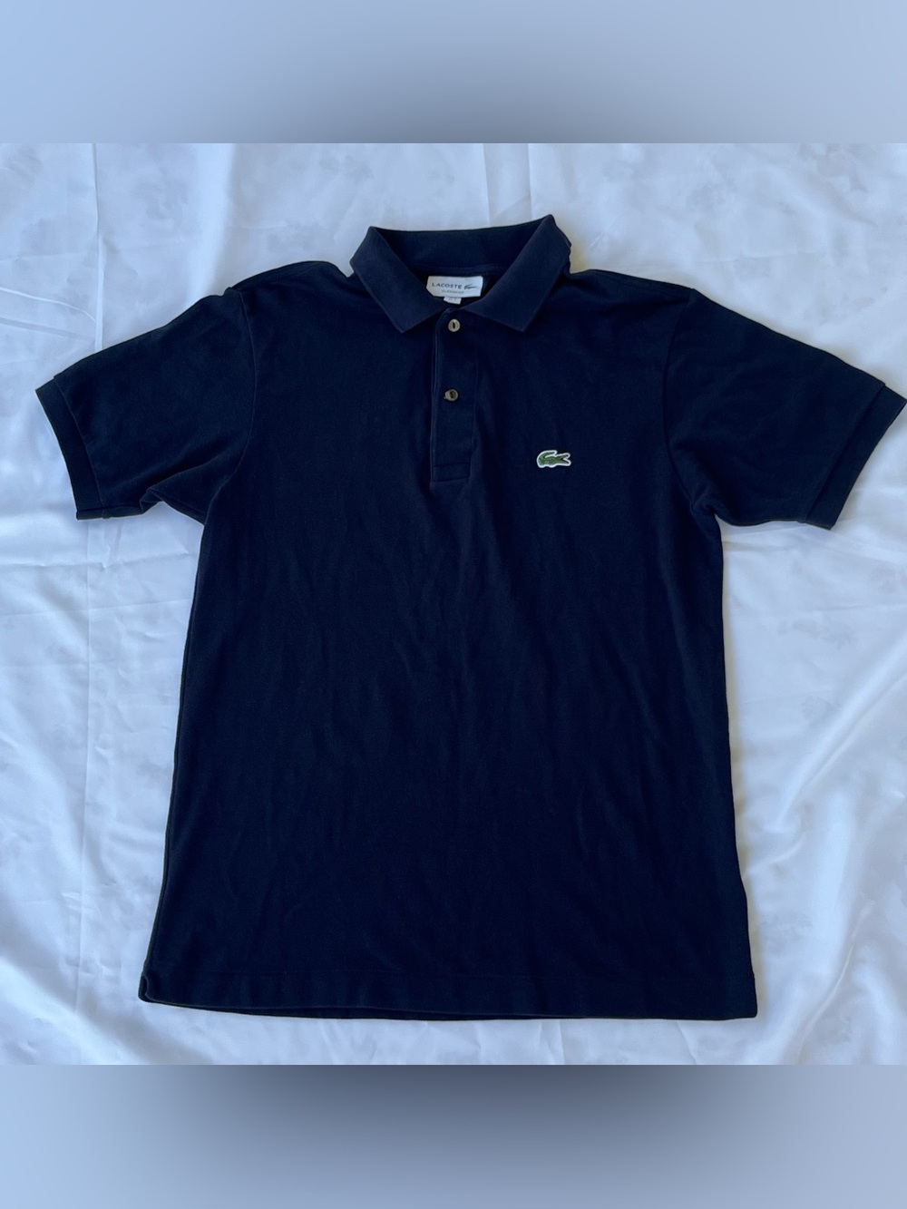 Lacoste Men's Dark Navy Short Sleeve Piqué Polo with Crocodile Logo